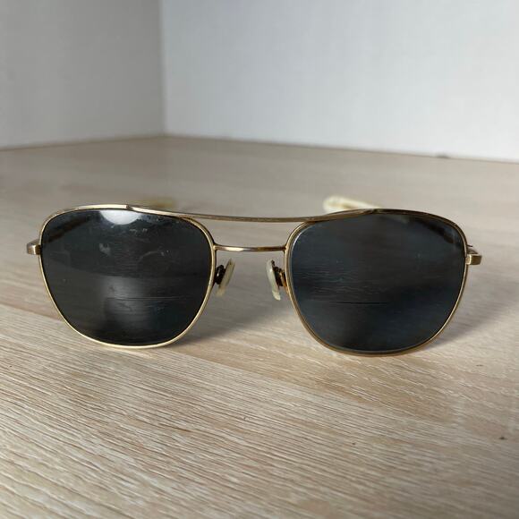 Randolph Engineering RE FGN Italy USA Sunglasses Gold FRAMES ONLY 52-20-140 - Picture 2 of 9